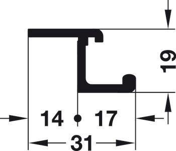 Hafele 405.56.00 Upper Track, For Hawa Regal VF