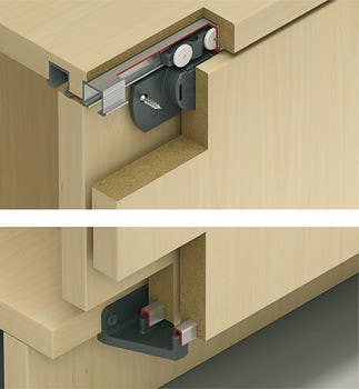Hafele 405.82.118 Sliding Door Hardware, Hawa Clipo 16 H Mixslide