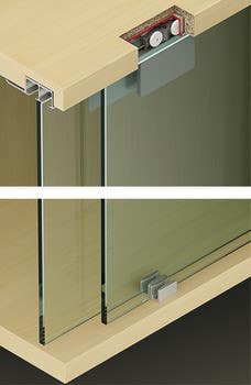 Hafele 405.82.226 Sliding Door Hardware, HAWA Clipo 16 GK IF, set