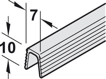 Hafele 405.98.517 Single Guide Track, Bottom, with harpoon-type flange