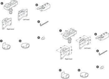 Hafele 406.70.921 Single Guide Dorado Plastic