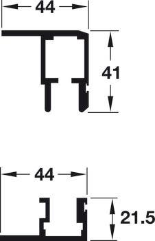 Hafele 409.53.925 Running/guide track set