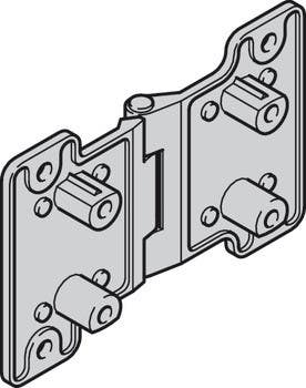 Hafele 410.25.402 Connecting Hinge, Can Be Detached, with Removable Steel Pin