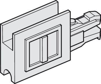 Hafele 415.13. Glass Profile Grip, Slido F-Line14 25A Set