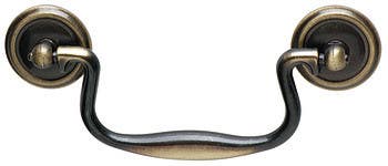 Hafele 120.62.110 Handle Zinc Antique English 128ZN60 8-32 CTC 4