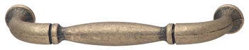 Hafele 125.61.100 Handle Somerset Zinc M4 CTC 96MM, Antique Brass