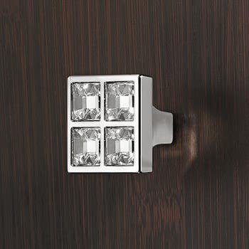 Hafele 132.19.710 Knob Zinc Polished Nickel/Crystal M4 27MM