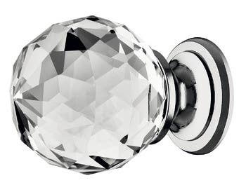 Hafele 139.60.422 Astral Knob Zinc Crystal Clear M4 30MM