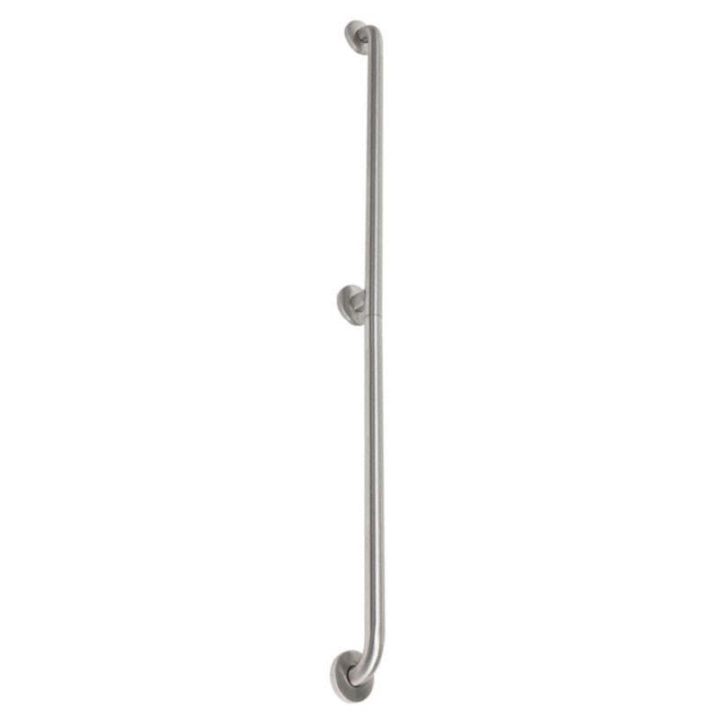 Ponte Giulio G55JAS11N1 Stainless Steel Extra Long Vertical Grab Bar, 3 Flange, Finish-Satin