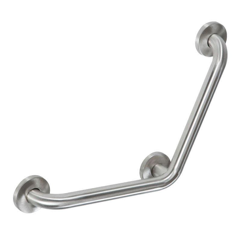 Ponte Giulio G55JAS14N1 Stainless Steel 110 Degree Angled Grab Bar, 3 Flange, Finish-Satin