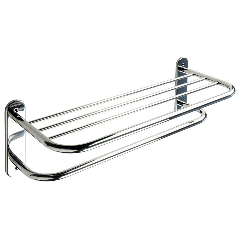 Ponte Giulio F47APS04C1 Large Towel Bar w/ Shelf, Stainless Steel, Finish-Chrome