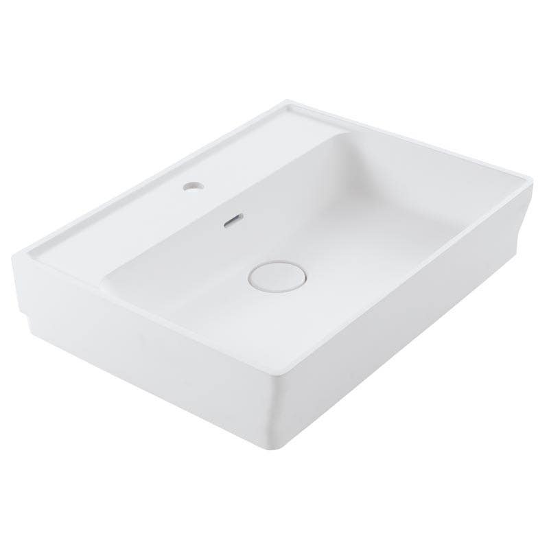 Ponte Giulio B48CMM01WM Hug Mineral Composite Washbasin Sink, Heap White