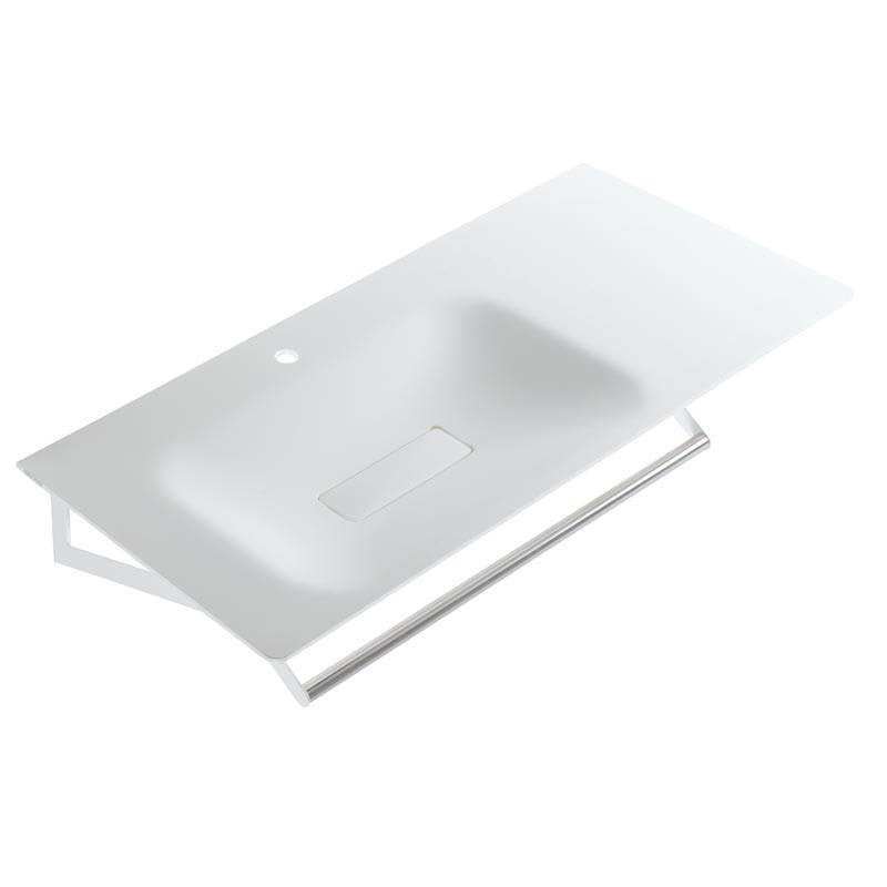 Ponte Giulio B46CM Hug Acrylic Stone Large 48" Washbasin Sink