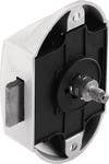 Hafele 211.63. Push-Lock w/o Catch Bolt, Deadbolt Rim Lock, Plastic