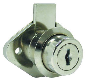 Hafele 230.35. Drawer Lock Zinc Nickel Plate 22MM