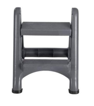 Rubbermaid FG420903WHT EZ Step Folding Plastic Step Stool, 2 Step, White Finish