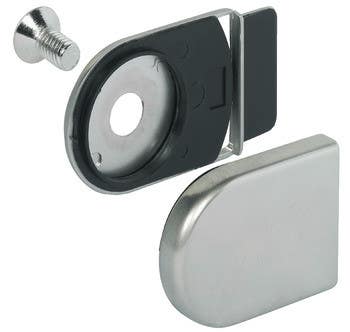 Hafele 233.40.712 Counterpiece , For Glass Door Cam Lock Polished Nickel