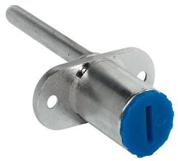 Hafele 234.98. Central Locking Rotary Cylinder Lock w/ Two Wings, Nickel Plated, Symo 3000