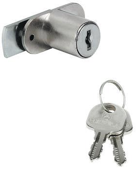 Hafele 235.04.701 Cylinder Cam Lock, with Fixed Plate Cylinder, with Straight Locking Cam