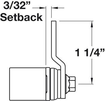Hafele 235.08.160 Cam Lock Body, with Inward Lever, Vertical Door 32 mm