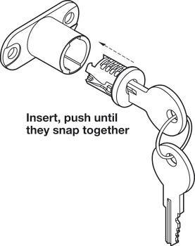 Hafele 237.46.003 Central Locking System Body , without Denter Drawer