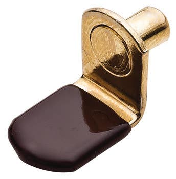 Hafele 282.11.574 Glass Shelf Support Brass Plated 1/4"