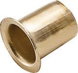 Hafele 282.50.508 Grommet for Plug Fitting into Drill Hole, Steel, Brass-Plated, Dia - 7.5 mm, 100/Pk