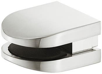 Hafele 284.01.092 Clamping Shelf Support for 6 - 10 mm Glass Thickness, Stainless Steel Colored