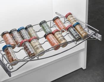 Hafele 540.50. Pull-out Spice Tray w/ Full Extension Slides, Steel