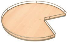 Hafele 541 Super Susan, 3/4 Round Pie-Cut Revolving Shelf