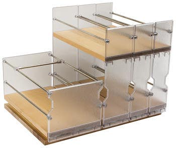 Hafele 545.06. Pull-Out Spice Rack, Wooden Cabinet Accessory