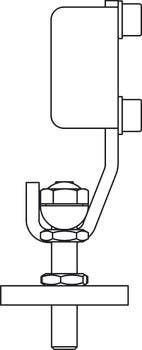 Hafele 421.59.506 Door Bracket, for Linear Track Motion System