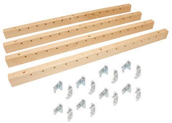 Hafele 431.01. Standard Height (20 7/8"), Pilaster X-Series Bracket Kits