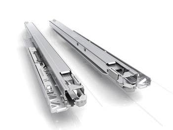Hafele 433.19. Concealed Drawer Slide, for Base Panel Mounting , Dynapro 40 kg