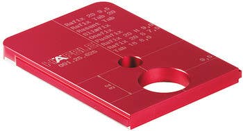 Hafele 001.25.625 Red Jig Drill Guide For Rafix 20 Anod Aluminium