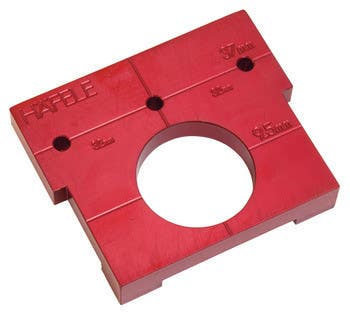 Hafele 001.25.631 Rafix Drill Guide W/SYST Holes Red Anod Aluminium