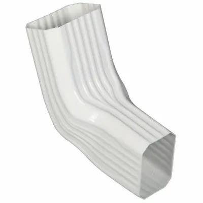 Amerimax 37066 A-B Transition Gutter Elbow, PVC, 2 x 3-In., White