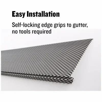 Amerimax 6360X2 Lock-In Gutter Guard, 3-Ft., Black Steel
