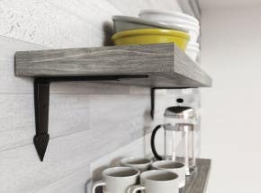 Knape & Vogt RP-201HR-68ANT Heartland Style Premium Decorative Shelf Bracket, Anthracite, 8" Depth