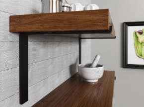 Knape & Vogt RP-201SL-12BK Silverton Style Premium Decorative Shelf Bracket, Black, 12" Depth