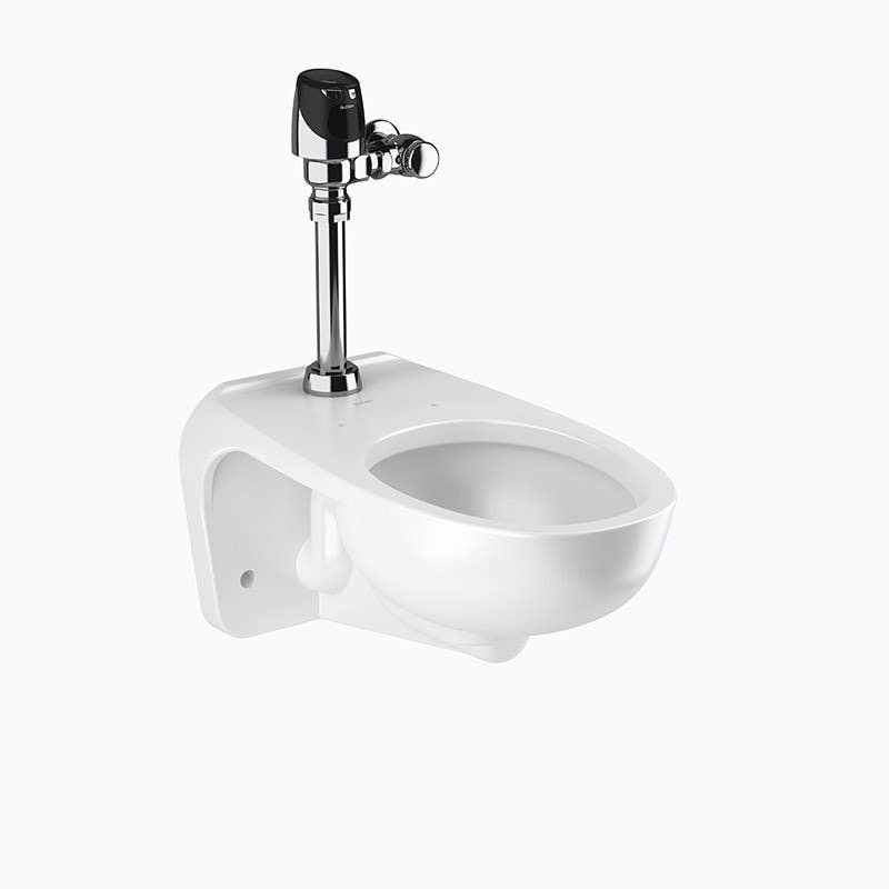 Sloan WETS-24 ST-2459 Wall Hung Elongated Toilet Fixture w/ Solis 8111 Flushometer