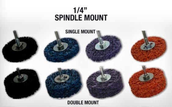 Gemtex Abrasives 561 1/4" Spindle Mount Strip Away Disc, Supreme Purple