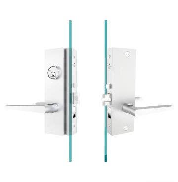 Accurate Lock & Hardware GR87 Rabbeted Glass Patch Mortise Set