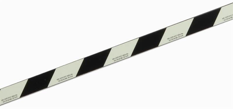 AccuformNMC 50F-1-STP-N-AS1 Glo BriteA 7550 Egress Alum/Black Strip, 1" x 60" - 50 Pcs/Case