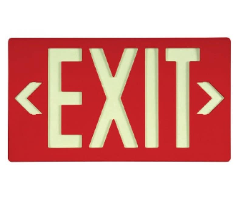 AccuformNMC 70 Globrite Eco Exit Sign, Visibility 50 Feet