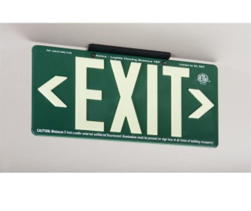 AccuformNMC 70 Globrite Eco Plastic Exit Sign, Visibility 100 Feet