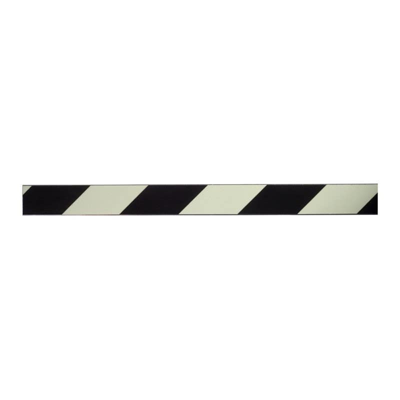 AccuformNMC 7760-STP-AS1-1 7760 Photoluminescent Glo Brite Aluminum Egress Strip w/Black Stripe