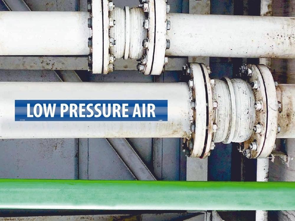 AccuformNMC RPK483 ASME (ANSI) Pipe Marker, Green, Low Pressure Air