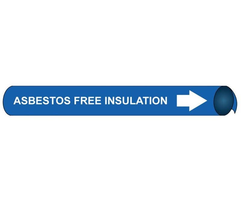 AccuformNMC RPK145 ASME (ANSI) Pipe Marker, Blue, Asbestos Free