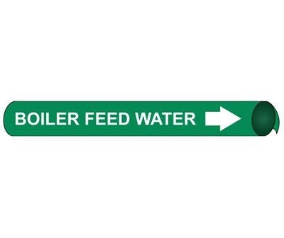AccuformNMC RPK171 ASME (ANSI) Pipe Marker, Green, Boiler Feed Water